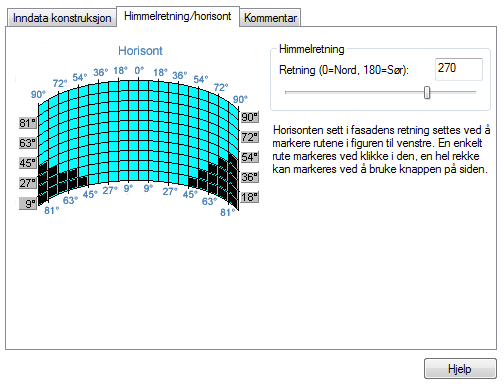 Horisont/himmelretning